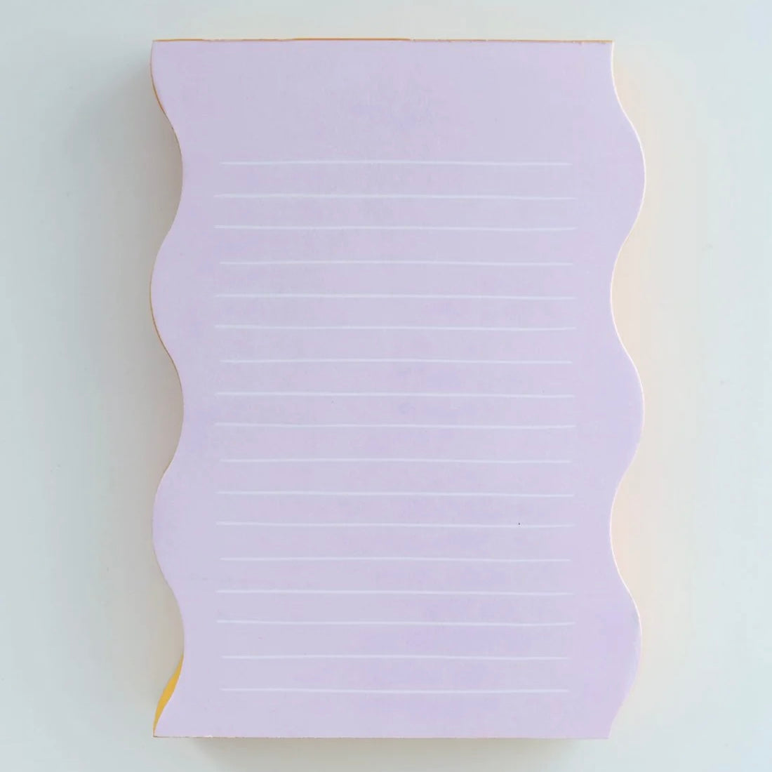 wavy shaped note pad | lilac + tangerine