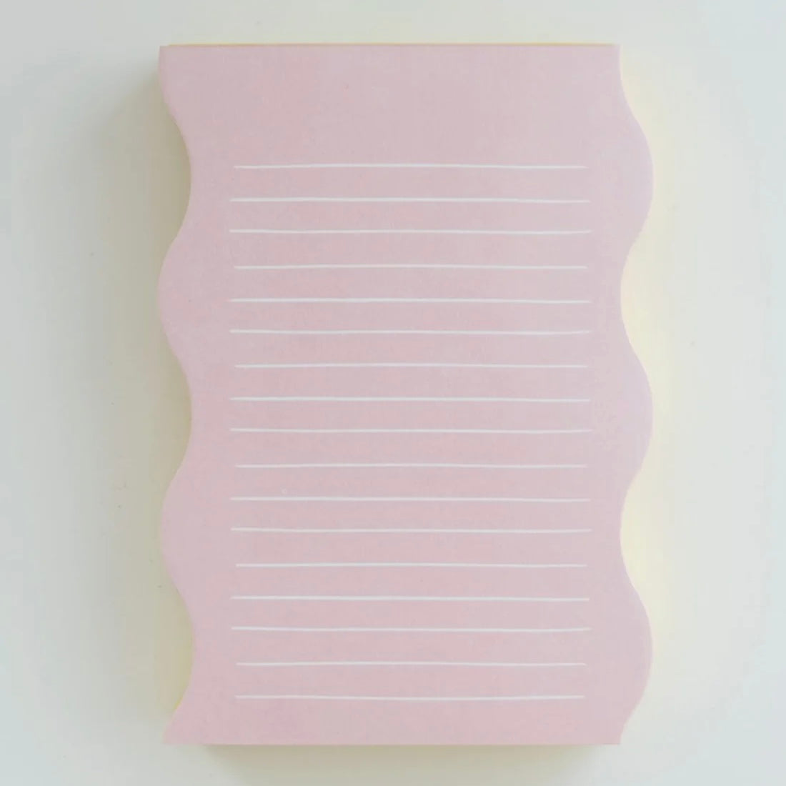wavy shaped note pad | pink + yellow