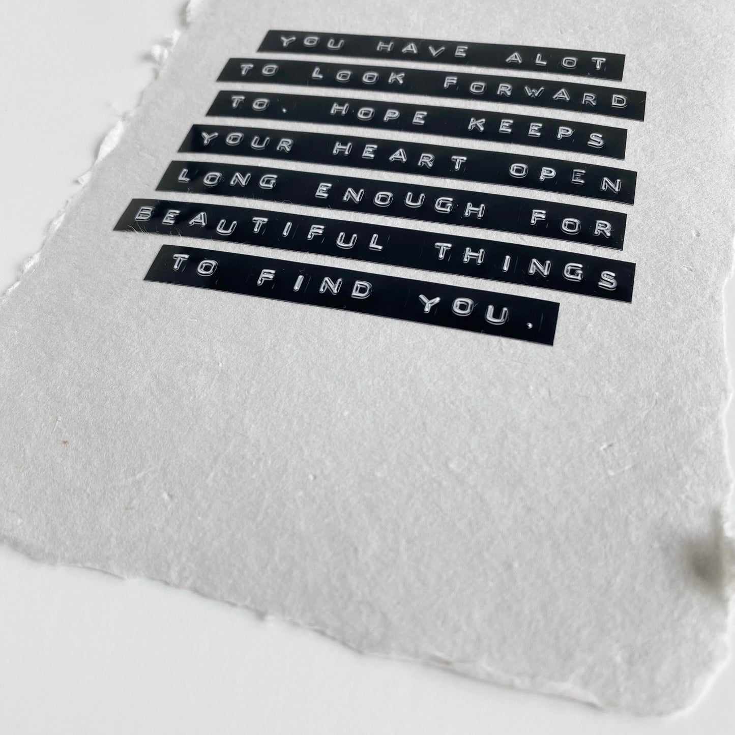 'you have alot to look forward to' handmade paper print