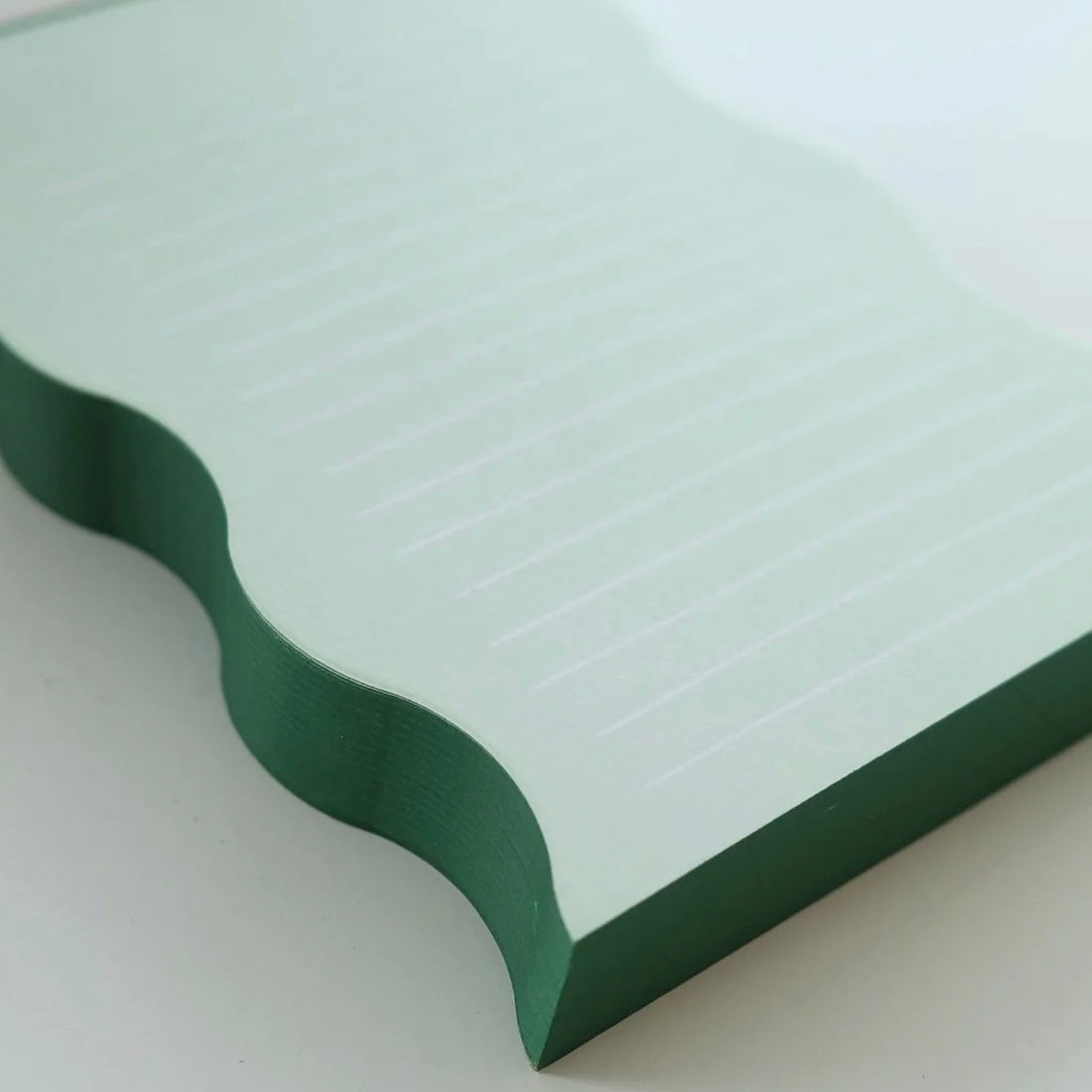 wavy shaped note pad | mint + evergreen