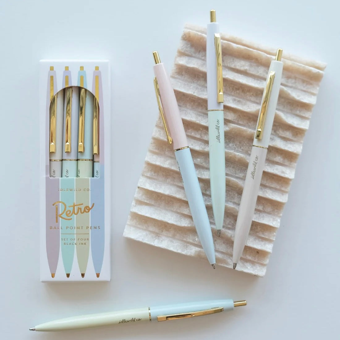 retro pen set | pastel rainbow