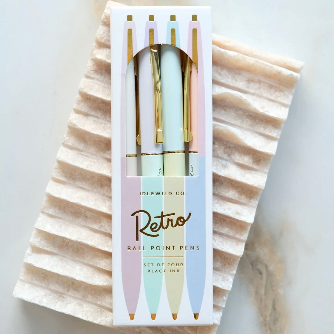 retro pen set | pastel rainbow