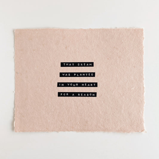 ‘that dream' handmade paper print