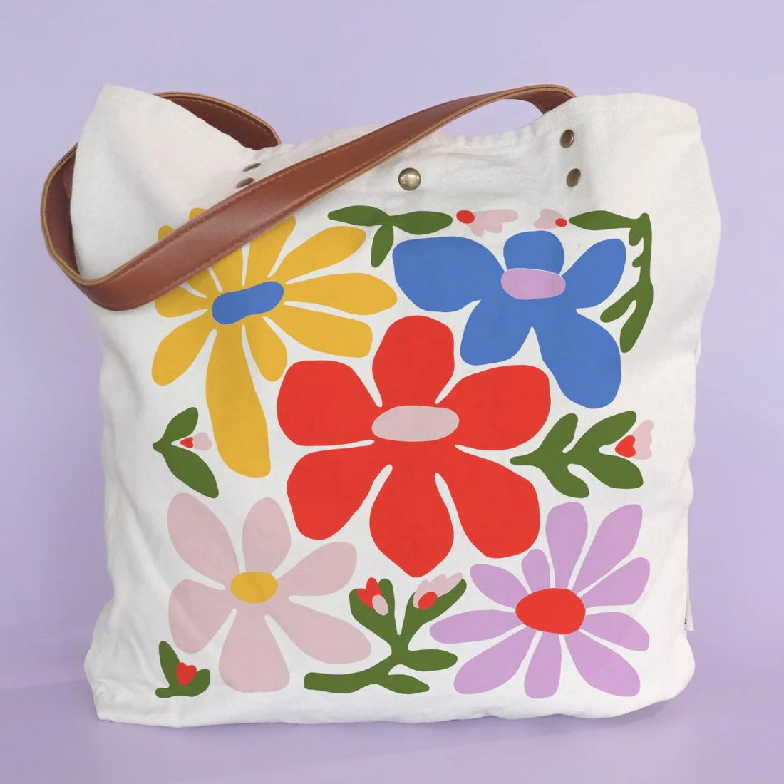 canvas tote | primary blooms