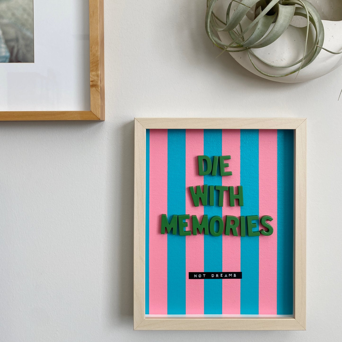 die with memories 3D collage wall art