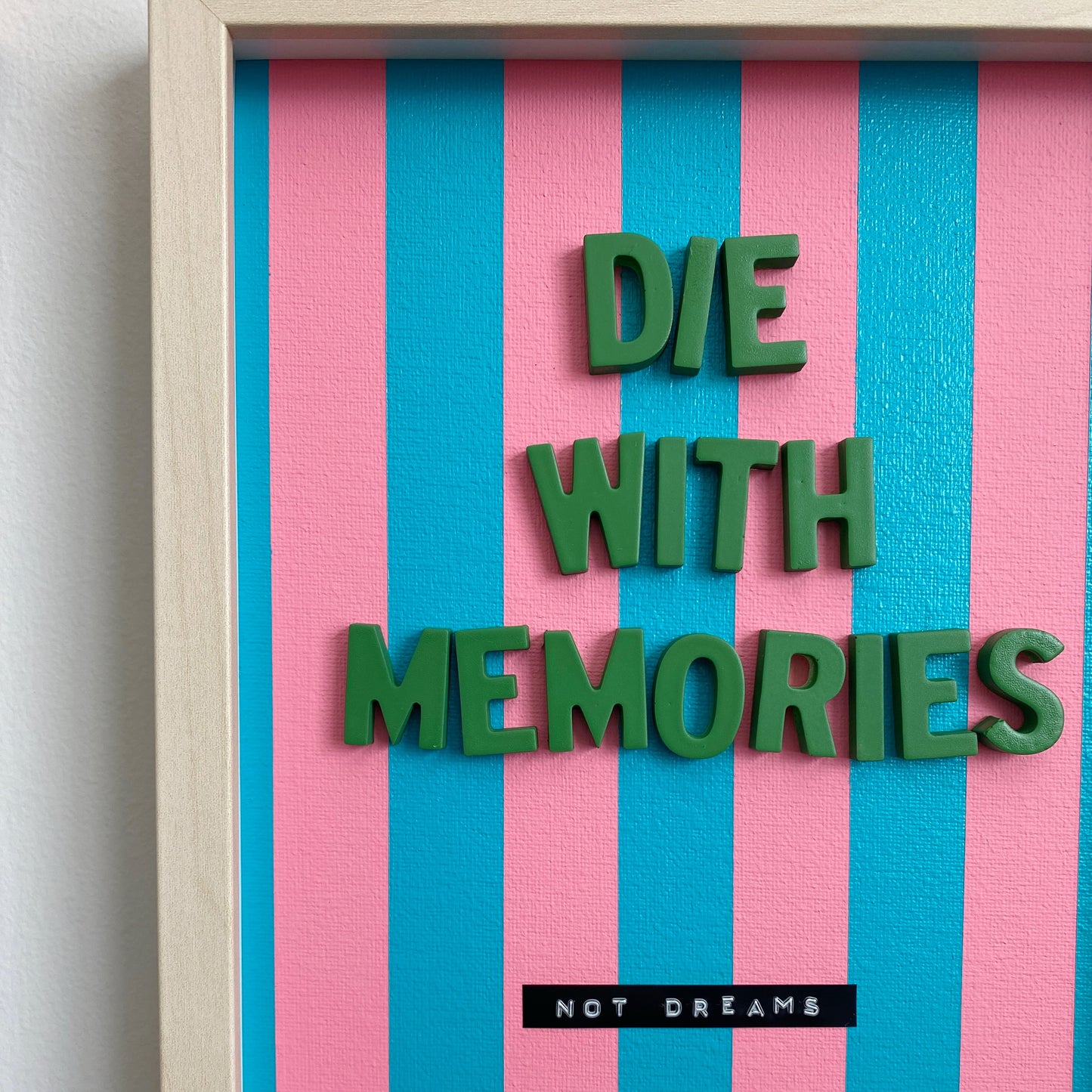 die with memories 3D collage wall art