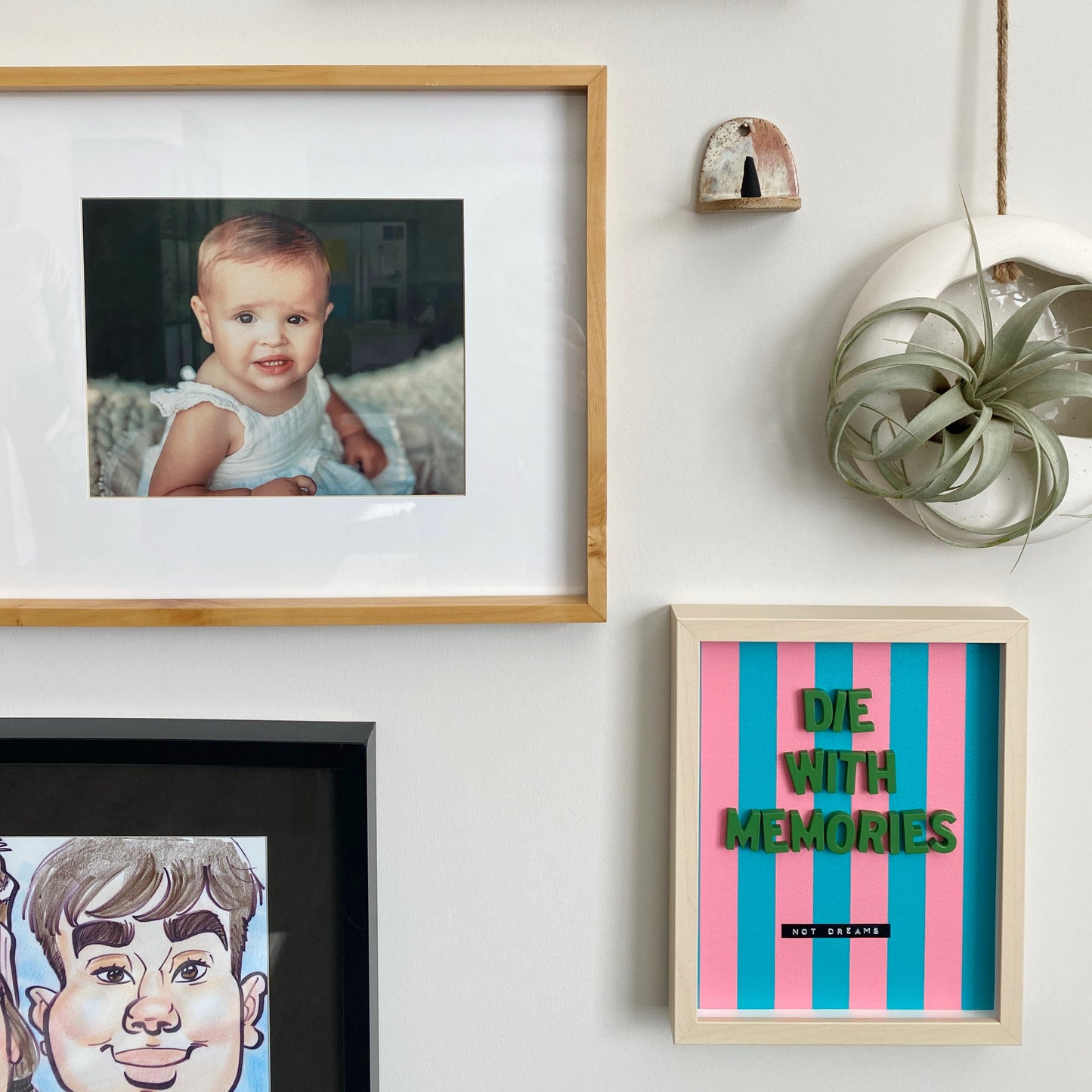 die with memories 3D collage wall art