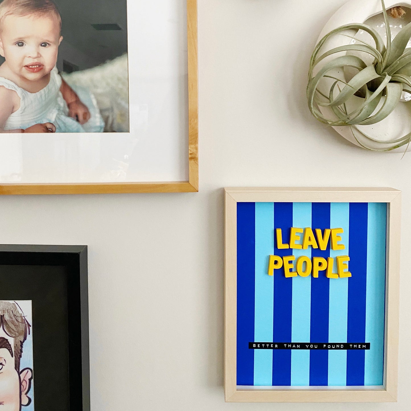 leave people 3D collage wall art