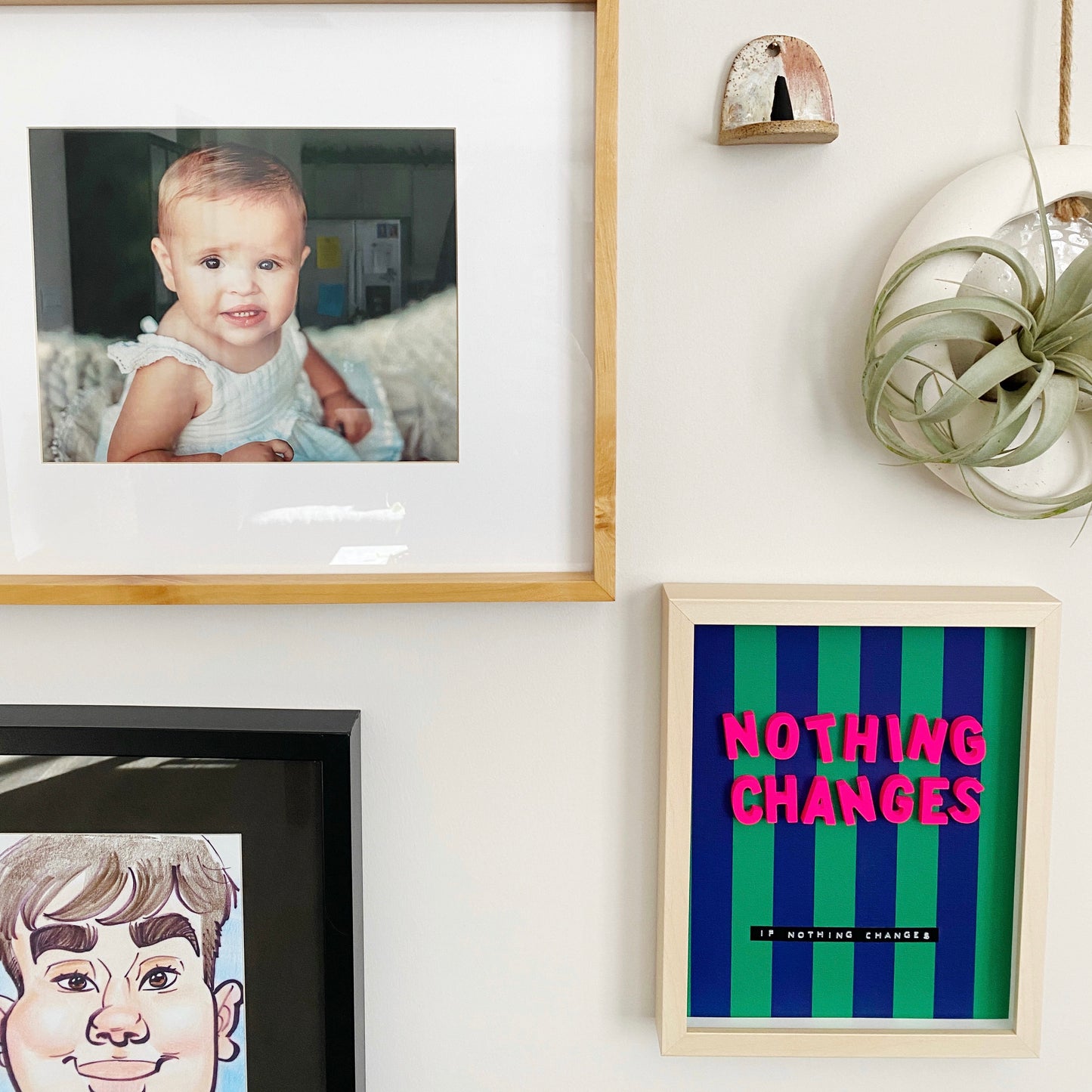 nothing changes 3D collage wall art