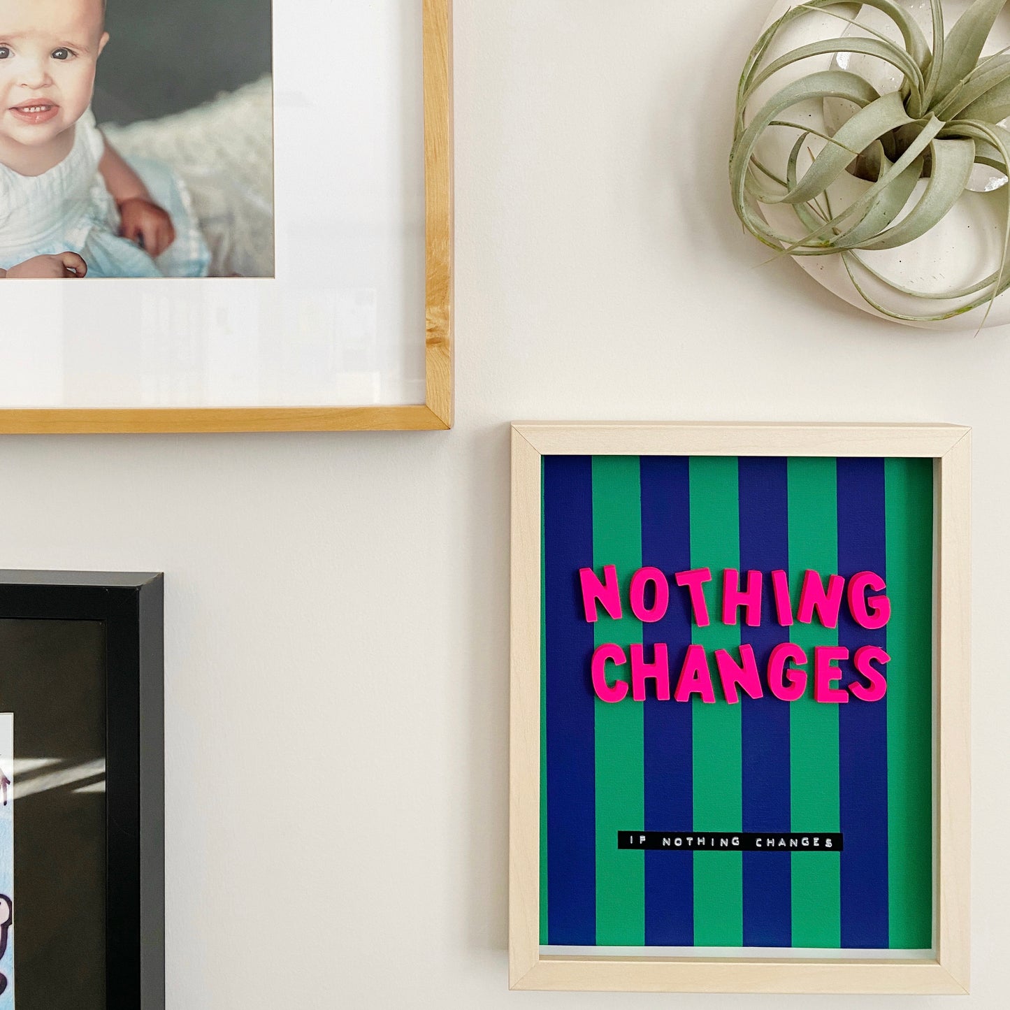 nothing changes 3D collage wall art