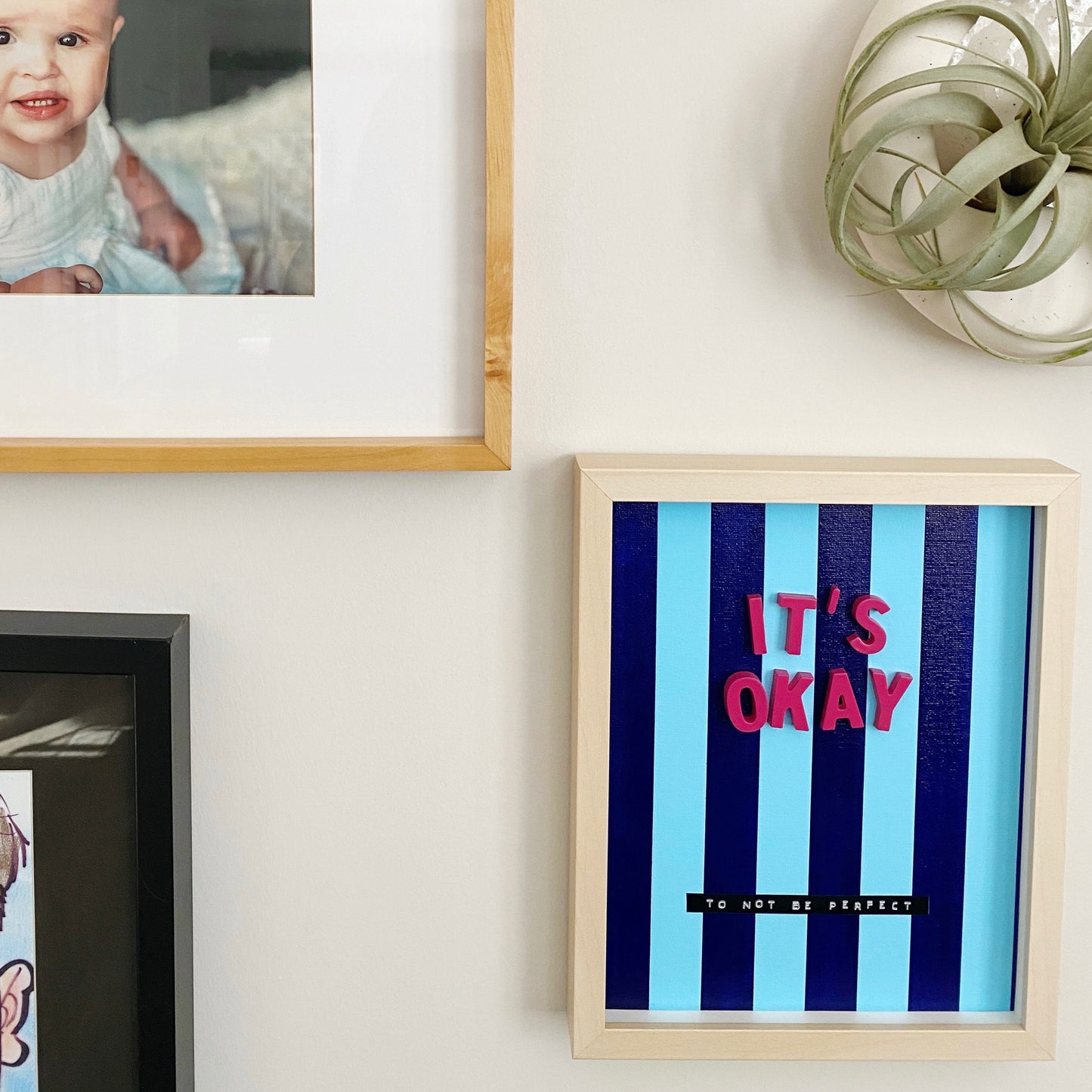 it's okay 3D collage wall art