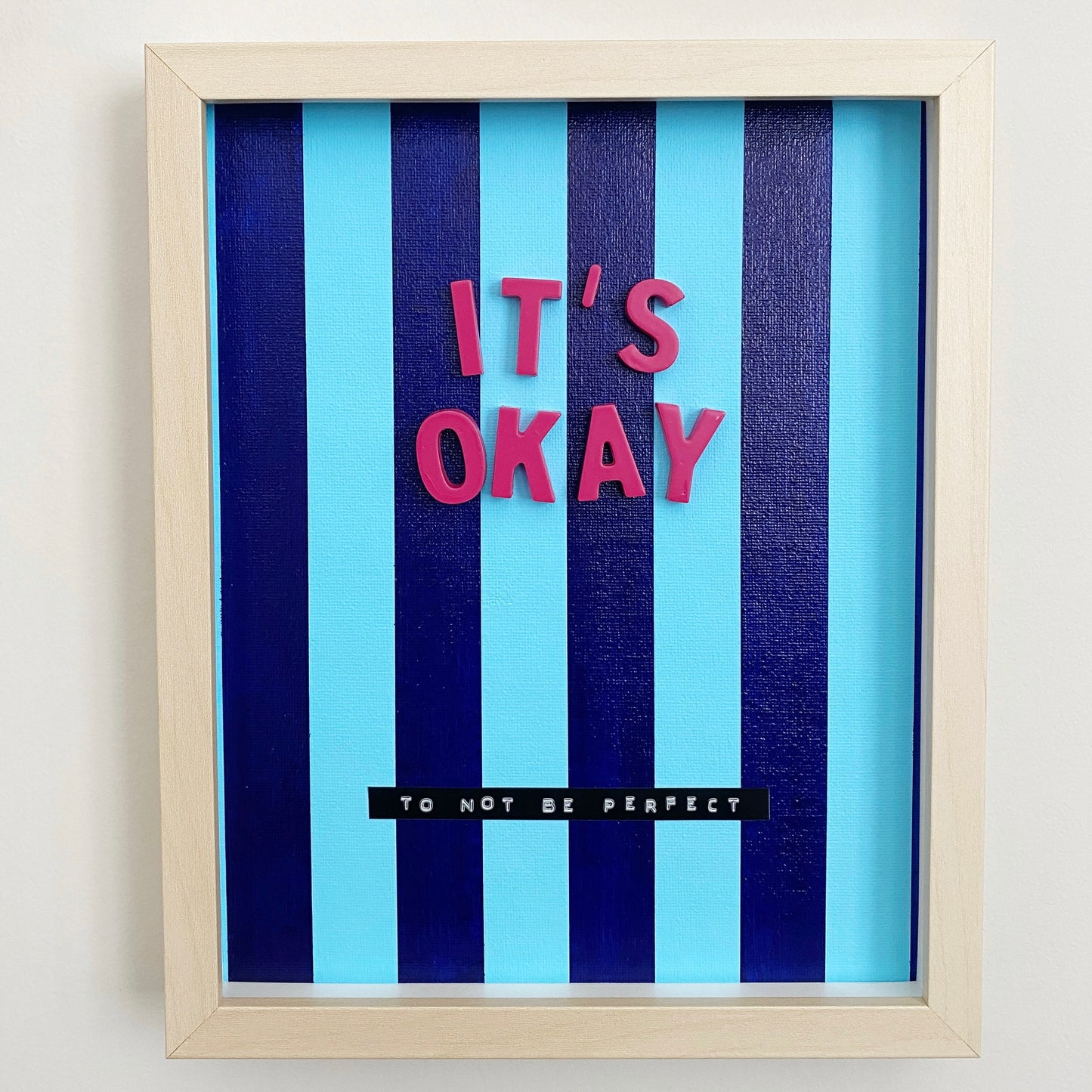 it's okay 3D collage wall art