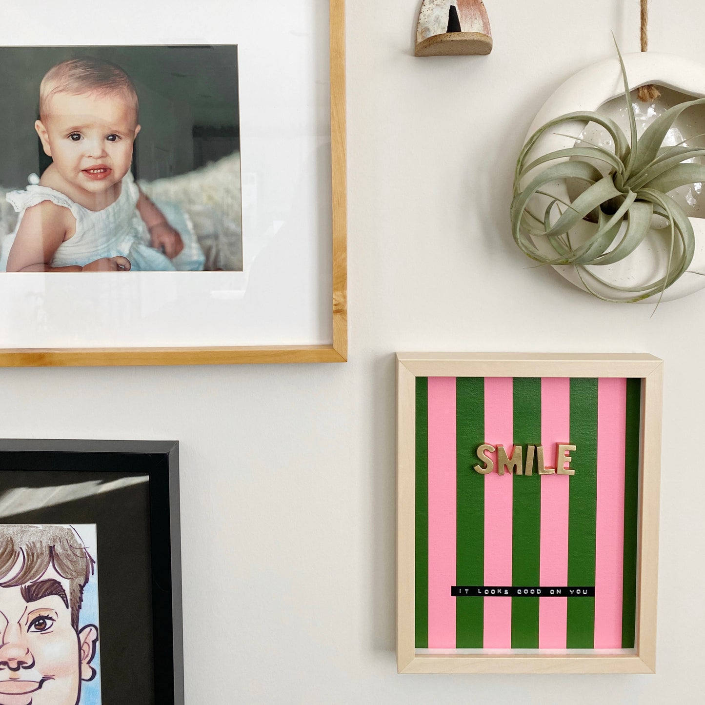 smile 3D collage wall art