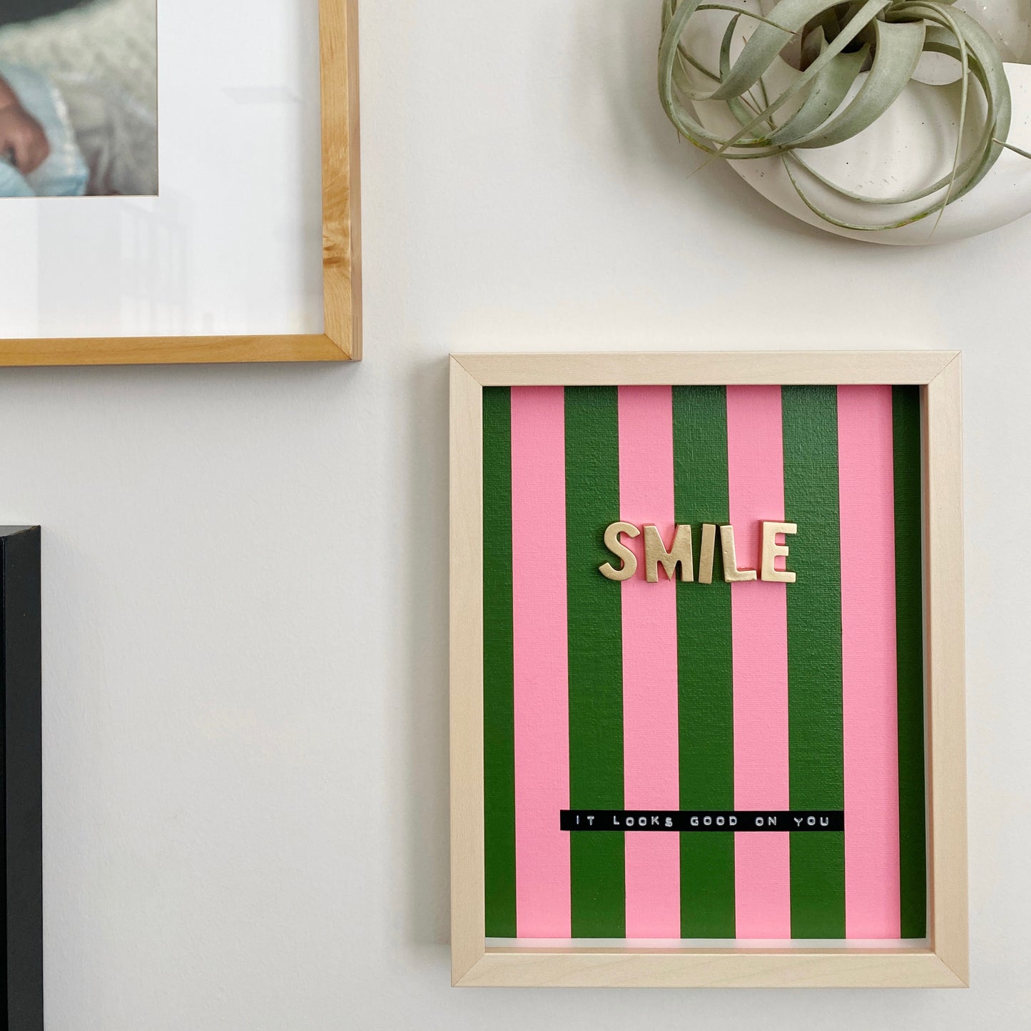 smile 3D collage wall art