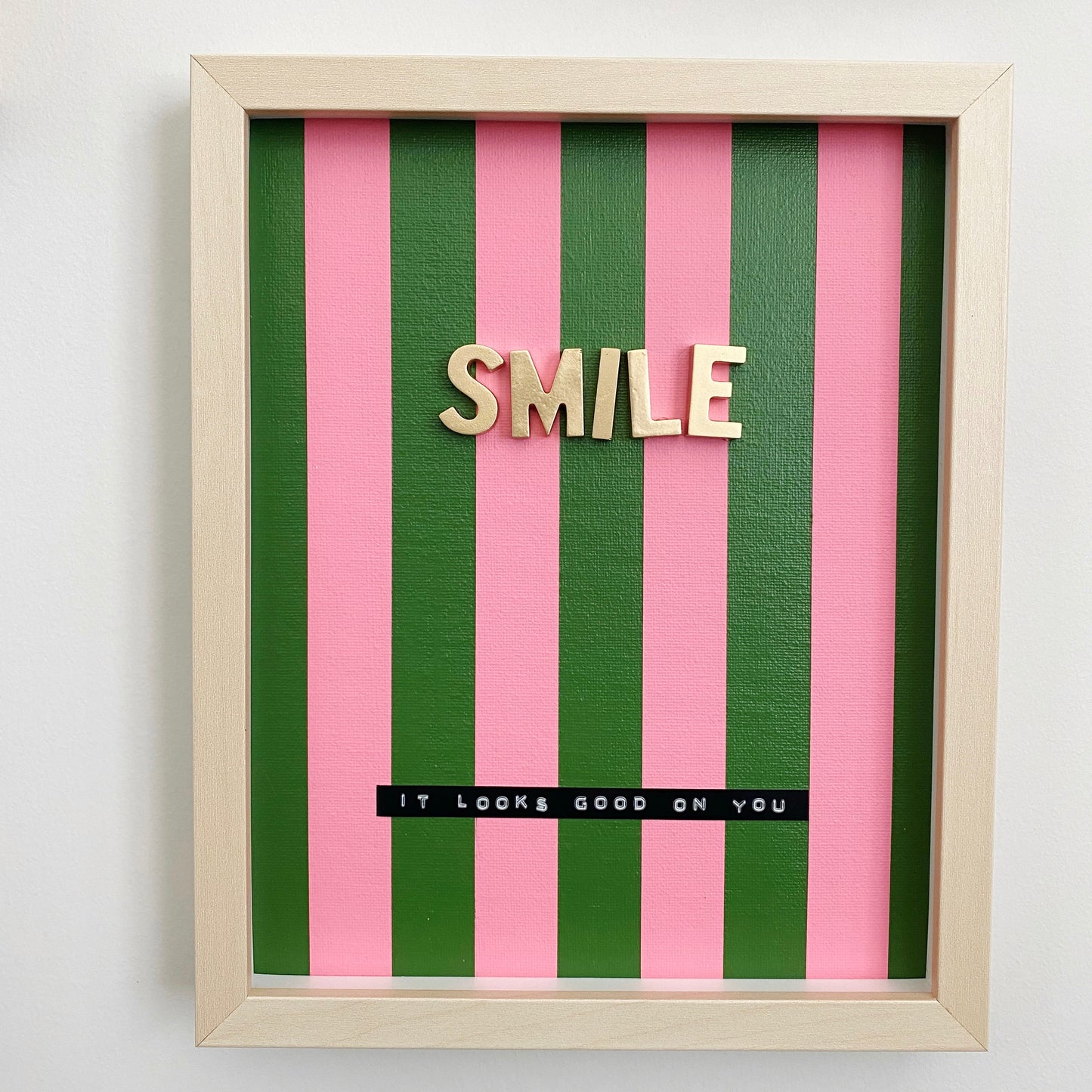 smile 3D collage wall art