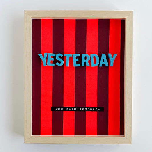yesterday 3D collage wall art