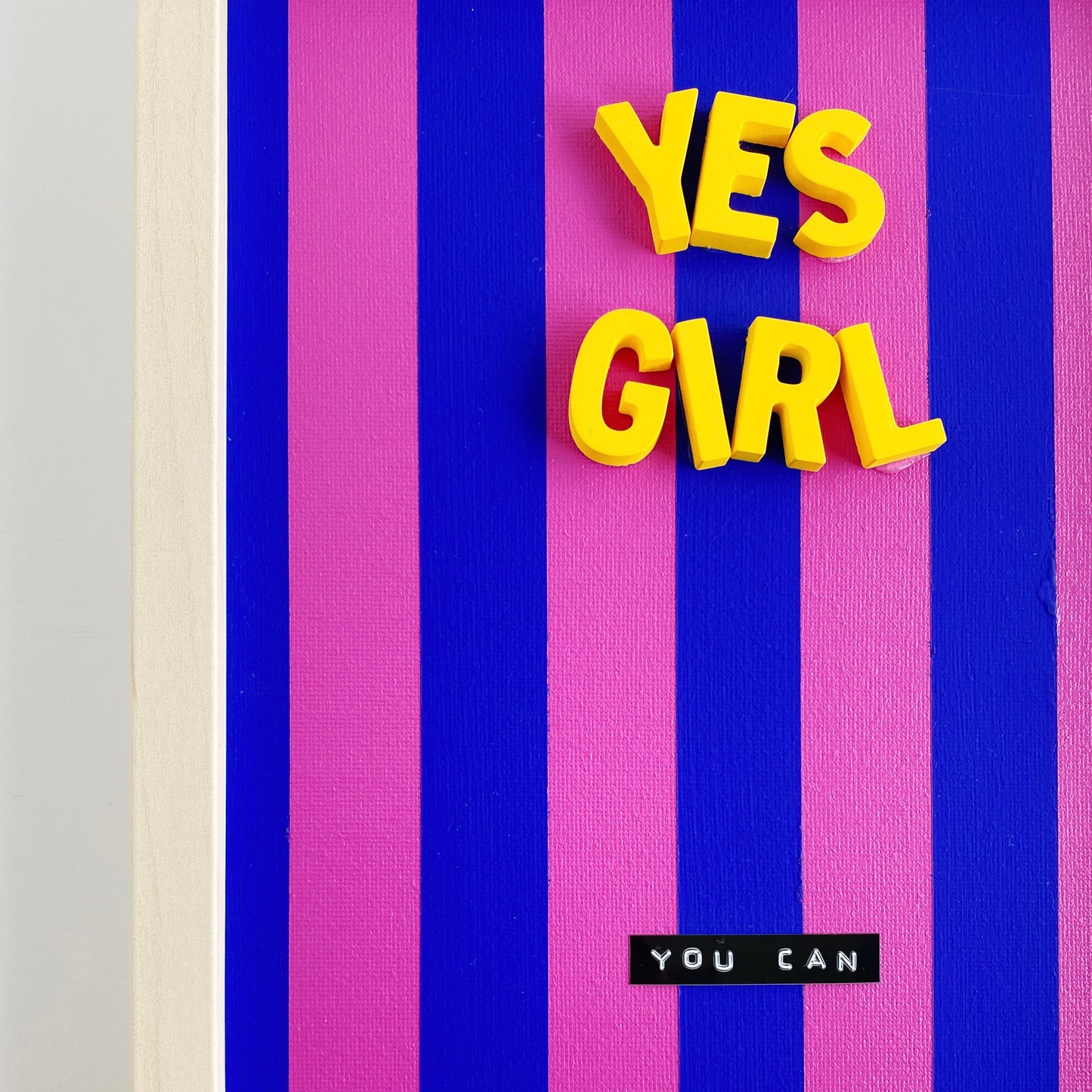 yes girl 3D collage wall art