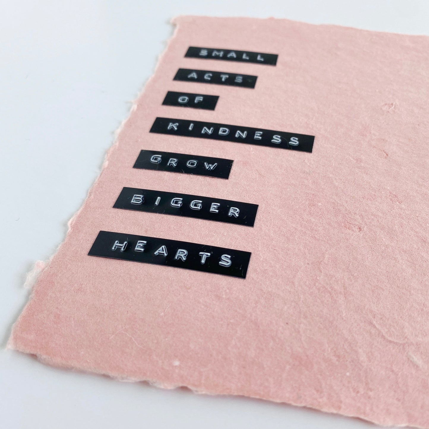 'small acts of kindness' handmade paper print