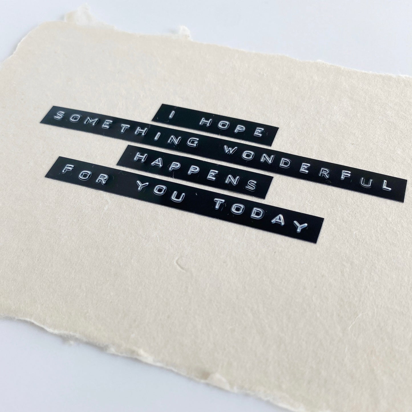 'I hope something wonderful' handmade paper print