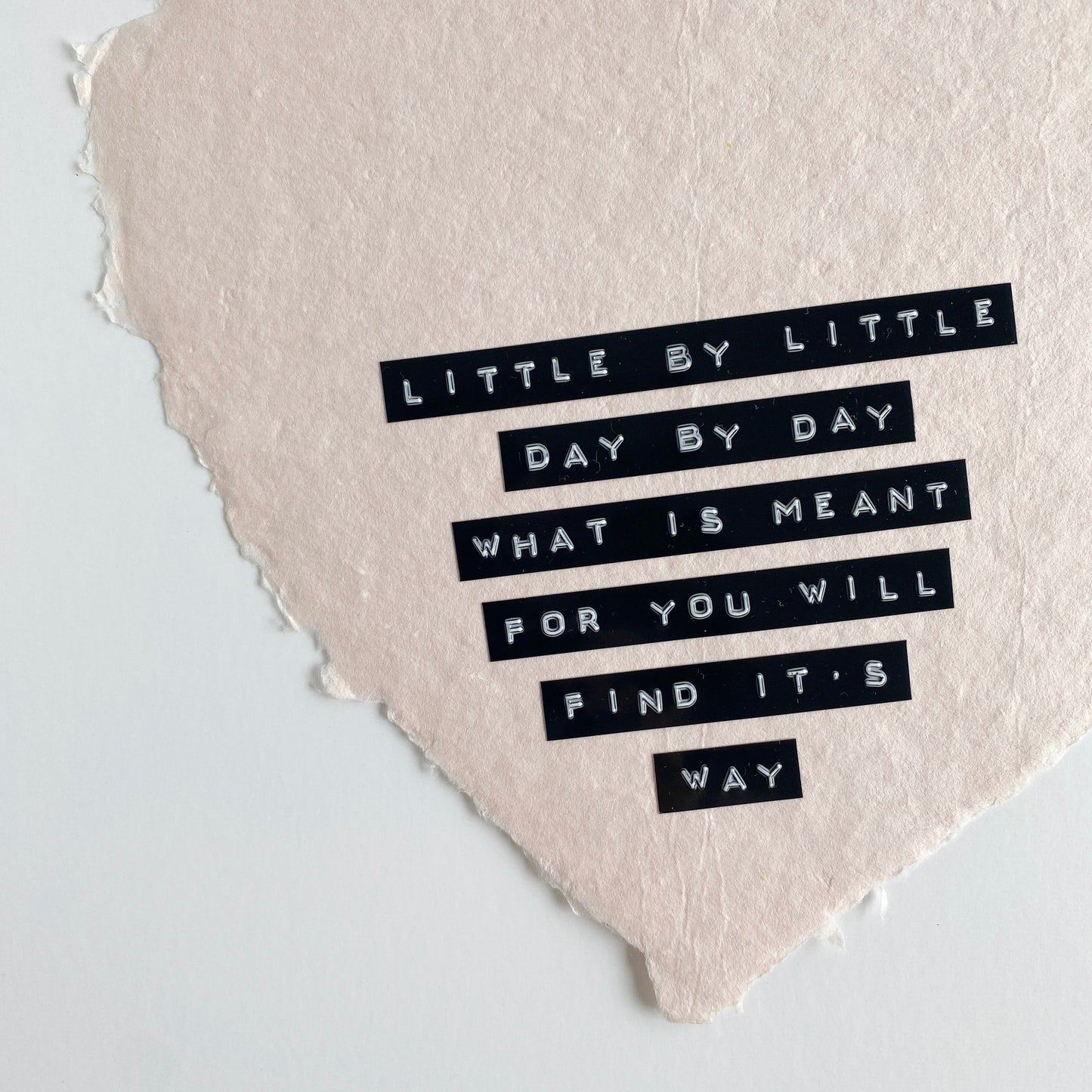 ‘little by little' handmade paper print