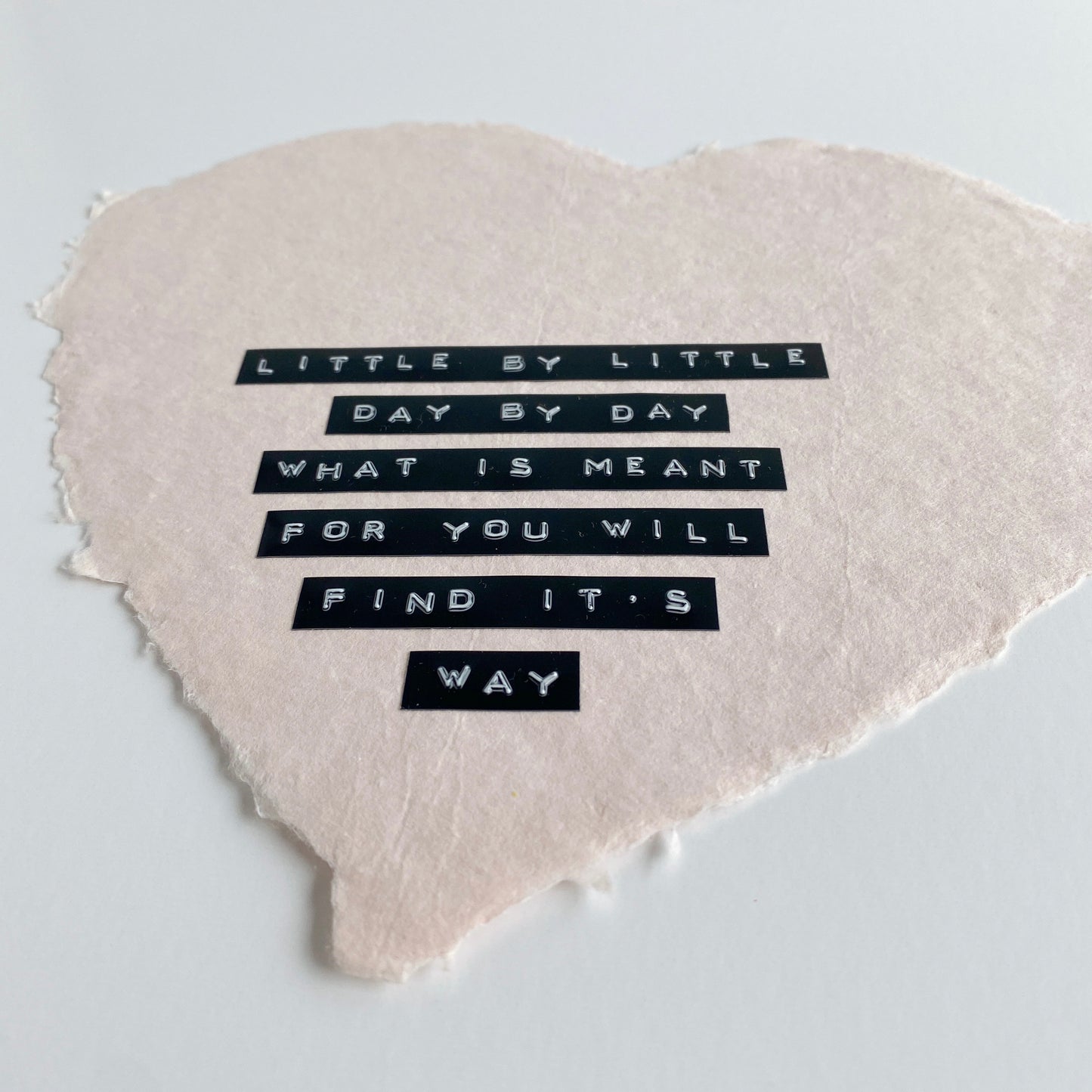 ‘little by little' handmade paper print