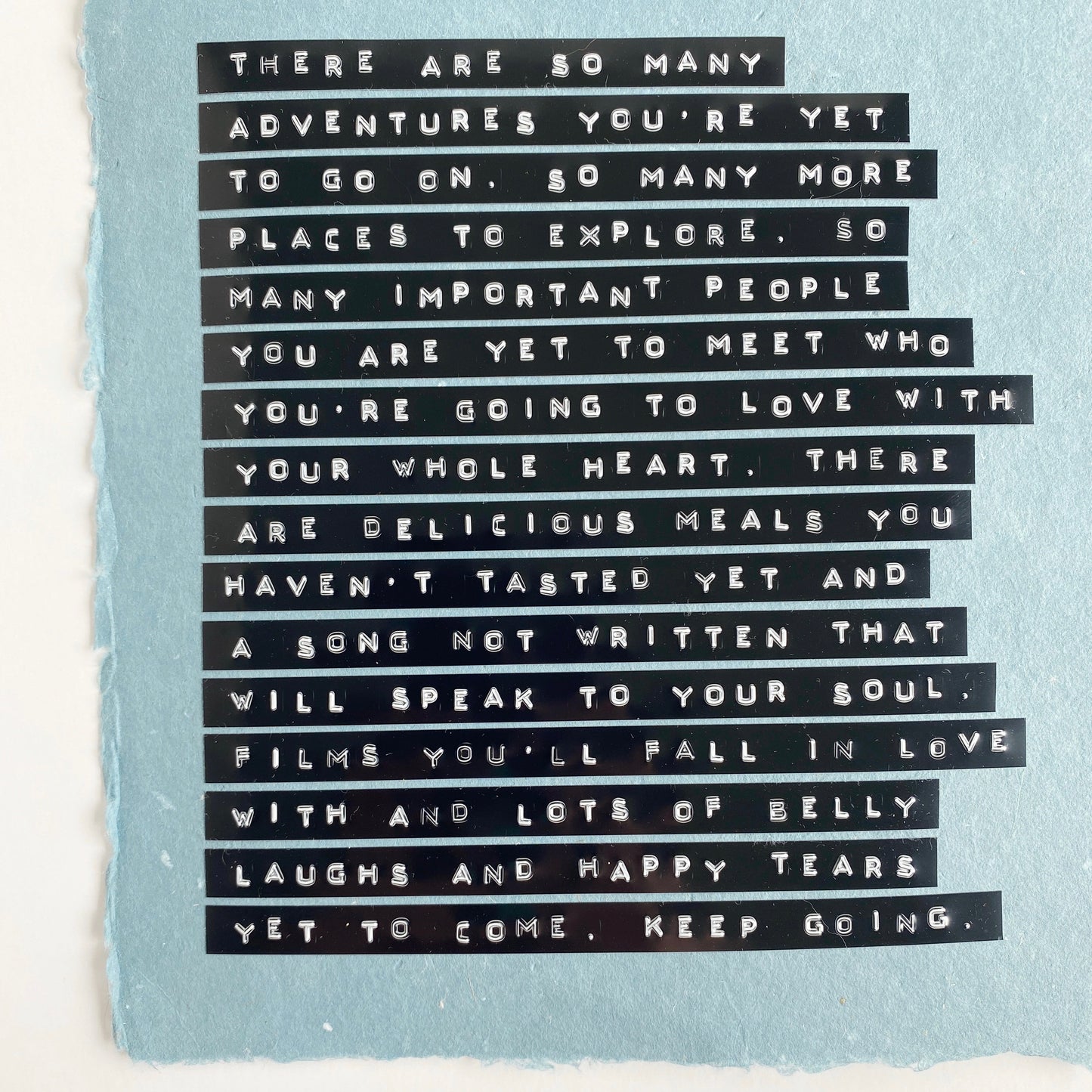 ‘there are so many adventures' handmade paper print