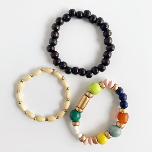 heather bracelet stack