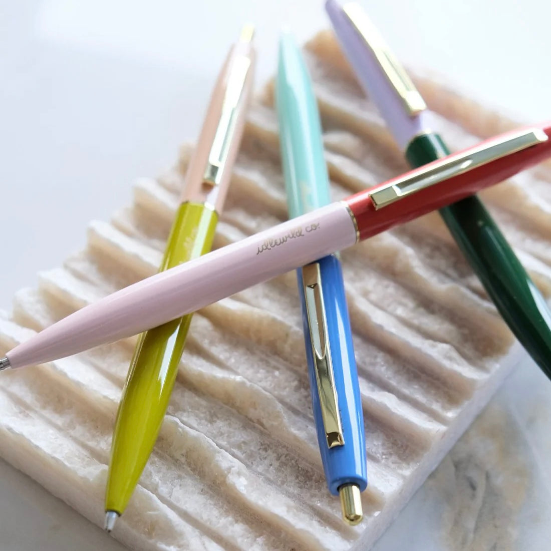 retro pen set | rainbow