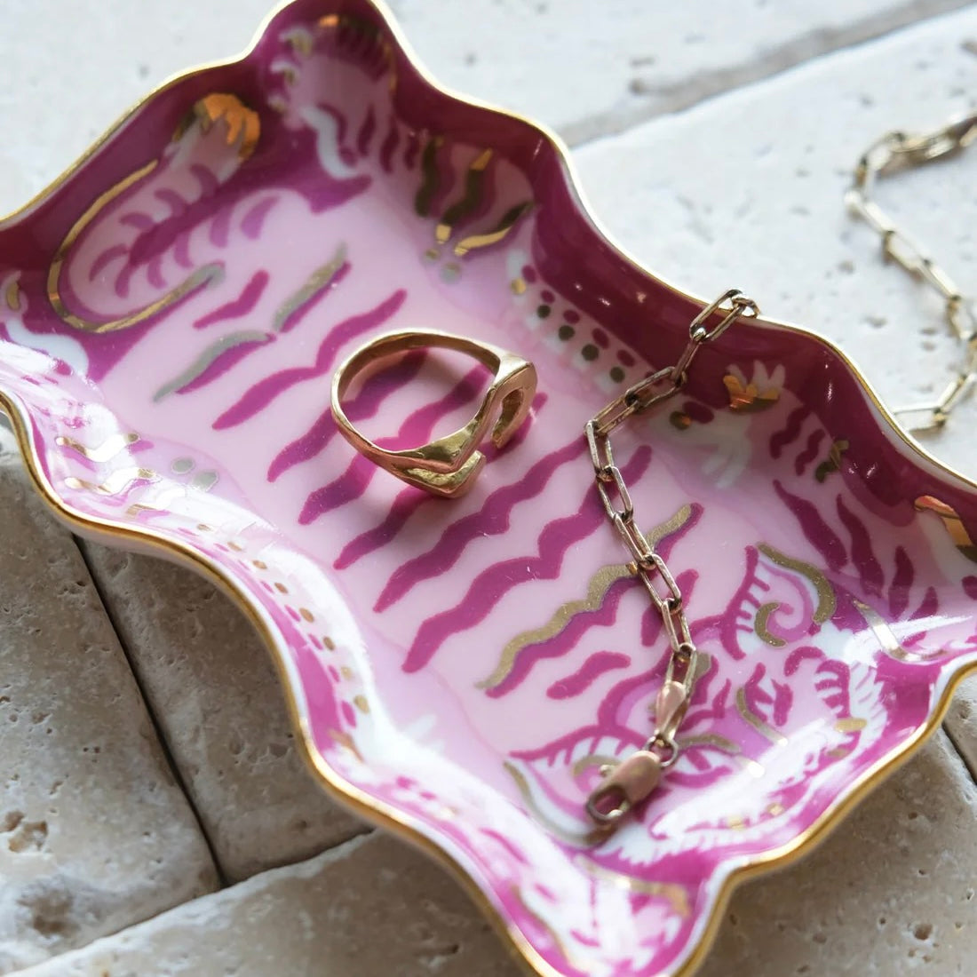 trinket dish | tibetan tiger