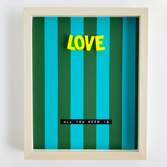 love 3D collage wall art