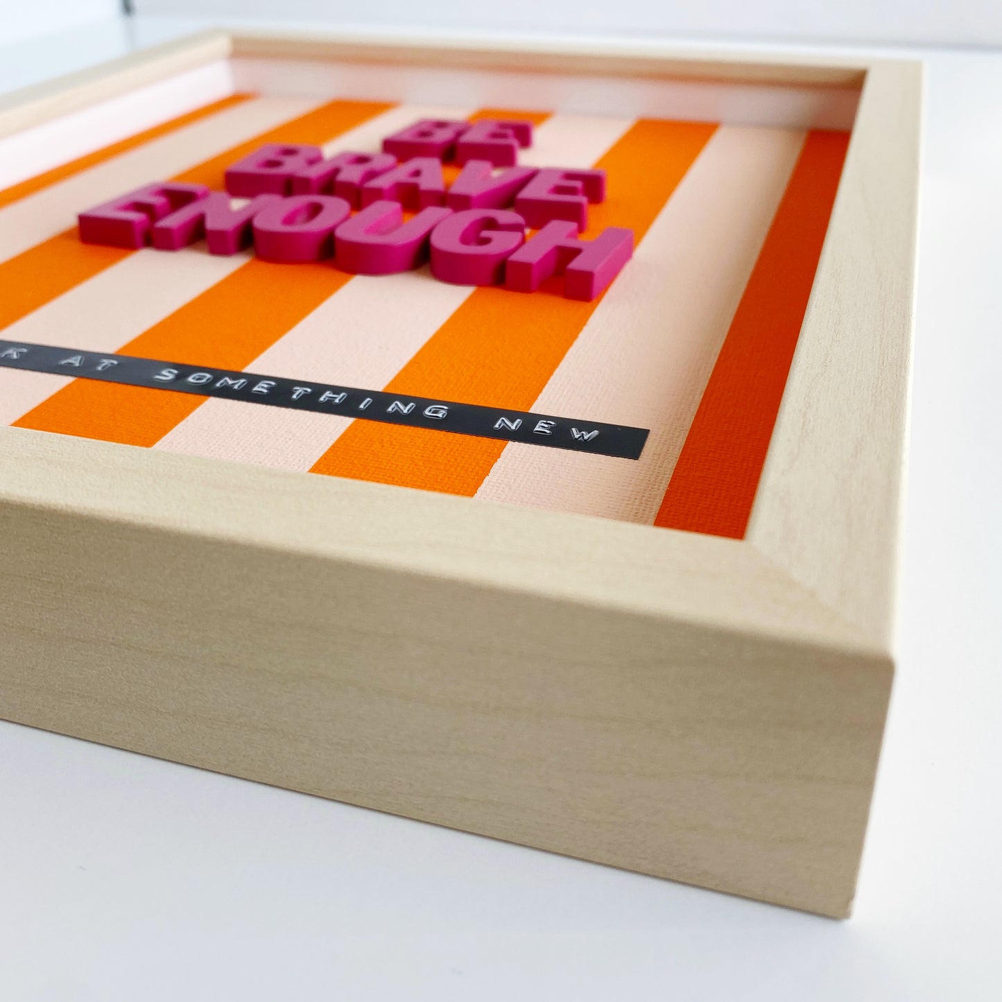 be brave 3D collage wall art