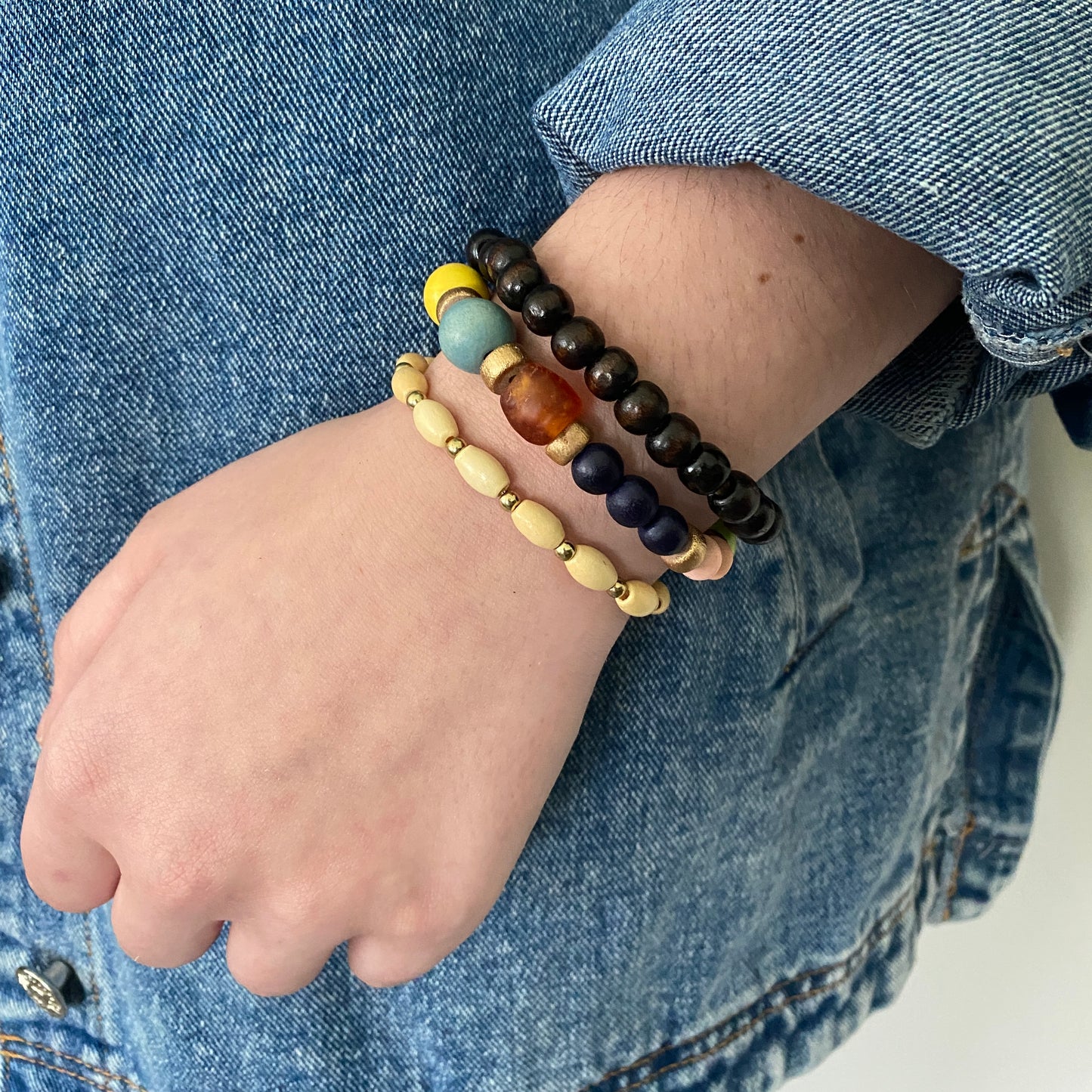 heather bracelet stack